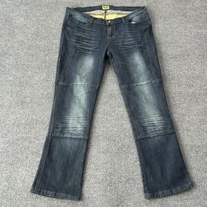 Drayko Jeans Womens 16 Blue Aramid Fiber Lined Motorcycle Riding Bootcut Denim